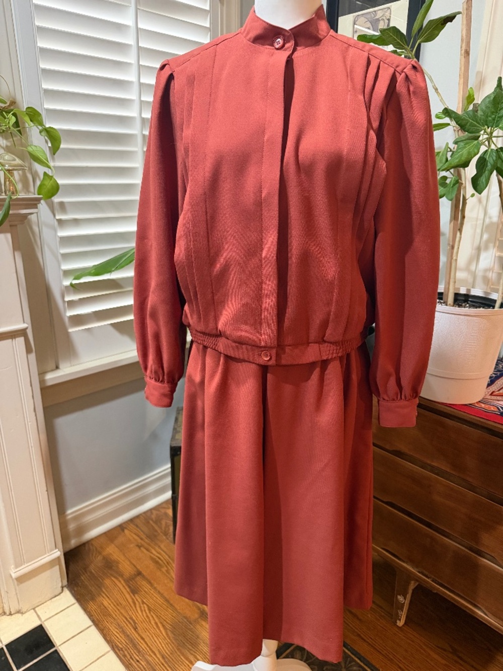Vintage burnt orange suit set.